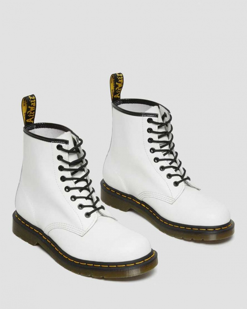 Botines Dr Martens En Linea 1460 Smooth Cuero Hombre Blancos